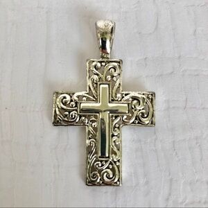 Silver Cross Charm. EUC.